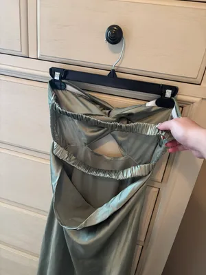 Hello Molly Green Satin Dress thumbnail 2