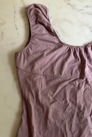 Free People Intimately Cotton Low Back Romper Purple Gray thumbnail 2