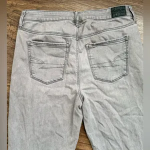American Eagle Outfitters Women's Light Gray Ripped Skinny Jeans Sz‎ 6 thumbnail 5