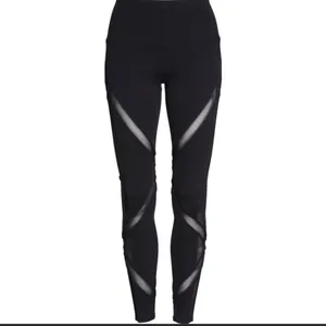 ALO High Rise Black With Mesh Detail Leggings S thumbnail 5