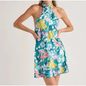 C'isa Floral‎ Twist Front Mini Dress Size M NWT thumbnail 6