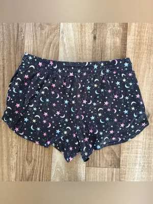 Secret Treasures Black Star & Moon Lounge Shorts with Pink Drawstring size M thumbnail 3