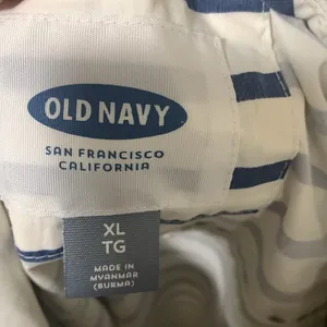 Old Navy striped hooded jacket lightweight rain woman size XL thumbnail 6