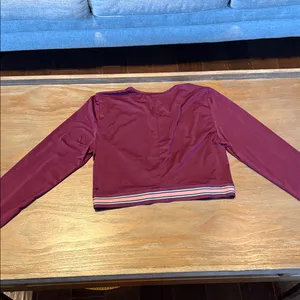 Fabletics‎ Women's Long Sleeve Purple Front Twist Cropped Athletic Top Size XXL thumbnail 4