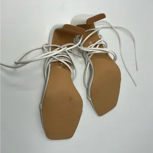 NASTY Gal Faux Leather Strappy Sandals White Sz 7‎ thumbnail 7