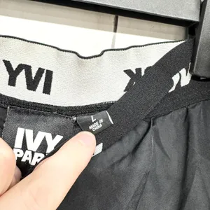 Ivy‎ Park Short Women Size Large Black Athletic Elastic Waist Logo Shorts Casual thumbnail 5