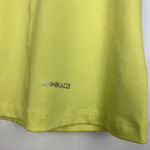 Annika Cutter & Buck Womens Medium Green Golf Polo Collar Half Button Down Shirt thumbnail 8
