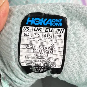 HOKA ONE ONE Clifton 9 Wide Running Shoes Women 9D Sunlit Ocean Lilac Mist thumbnail 4