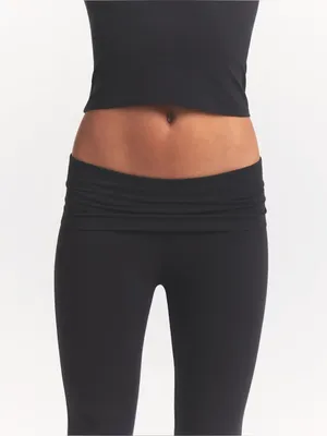 NWT Skims Cotton Jersey Fold over Pants in soot size XL thumbnail 3