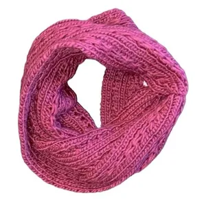 Red Camel Burgundy wine color knit infinity scarf thumbnail 1