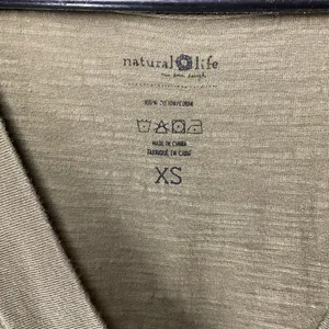 Natural Life Johnnie Plunge Jumpsuit Olive Green V Neck Slouchy Harem Lounge XS thumbnail 7
