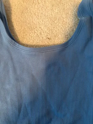 Blue Ribbed Athleta Top thumbnail 4