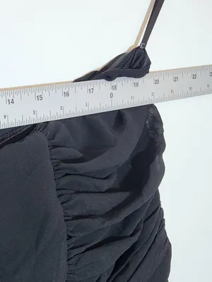 Lulus Black Chiffon Strapless Evening Dress Size 2X NWT Wedding Guest Prom thumbnail 7