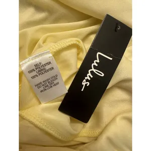 LULUS Divine Dalia Yellow Midi Dress Size Large Plunging V-Neck & Back Slit NEW thumbnail 3