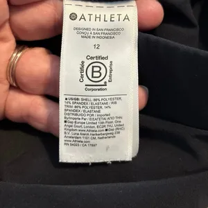 Athleta Size 12 Brooklyn Mid Rise Joggers Black Athleisure thumbnail 5
