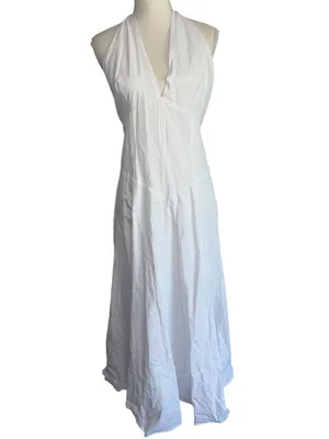 SNDYS Talassa Maxi Dress in White XXLarge Womens Long Summer Gown thumbnail 4