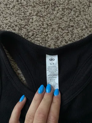Alo Yoga Black Aspire Tank thumbnail 3