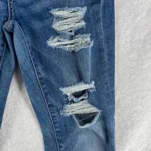 American Eagle Outfitters High Rise Jegging Jeans Womens 4 Blue Denim Distressed thumbnail 5