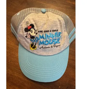 Disney Blue and Grey adult One and Only Minnie Mouse hat cap adjustable NWT thumbnail 1
