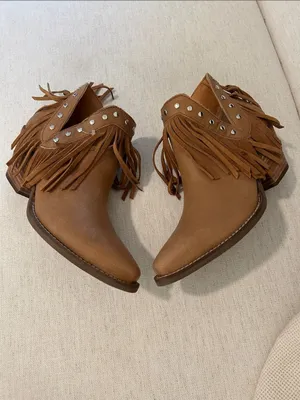Dingo Western Boots Womens Fine N' Dandy Fringe Studs Ankle, size 9.5, NWOT thumbnail 4
