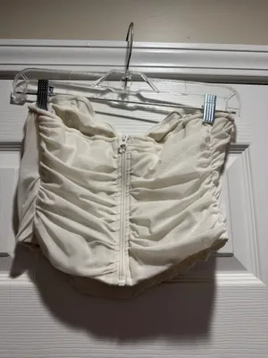 Strapless White Top Size M thumbnail 2