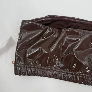 Good American Bikini Top Size Medium Faux Patent Leather Bandeau NWT Swim Brown thumbnail 7