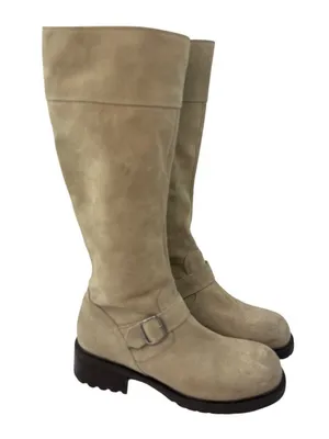 -J. Crew Boots Womens Size 9 Suede Leather Mid Calf Quiet Luxury Old Money Italy thumbnail 1