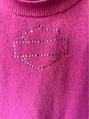 Harley-Davidson Women's Fuchsia Acrylic Sweater Size Small thumbnail 3