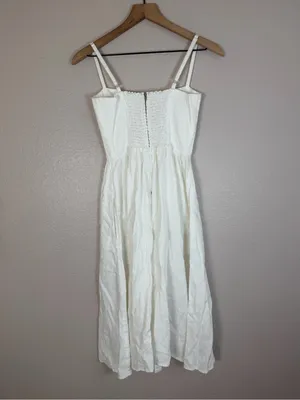 Reformation Tori Linen Dress White size 4 $249 Button Down Sundress thumbnail 13