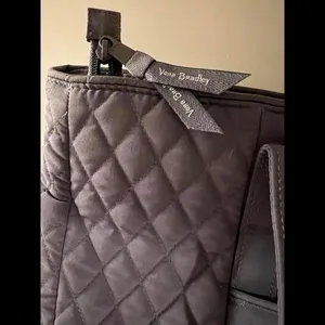 Vera Bradley Stylish Quilted Tote Bag - Gray thumbnail 5
