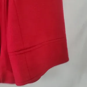 Sandro Sportswear Red Button Up Jacket Split Cowl Statement Collar Lined Size XL thumbnail 11