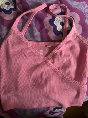 PacSun pink cropped tank top in small thumbnail 4