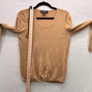 Brooks Brothers‎ Italian Cashmere Sweater Tan Medium thumbnail 13