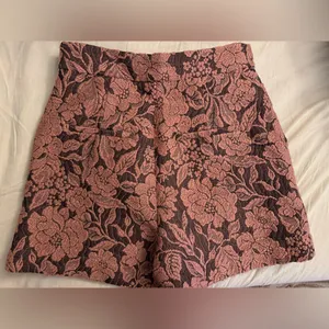 & OTHER STORIES Paris Atelier Jacquard Brown Floral Shorts Size 4 thumbnail 7