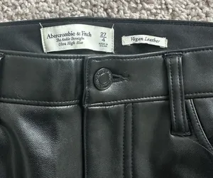 Leather Abercrombie Ankle Straight Ultra High-Rise Curve Love Pants thumbnail 3