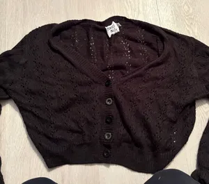 Princess Polly Black Cardigan Sweater thumbnail 1