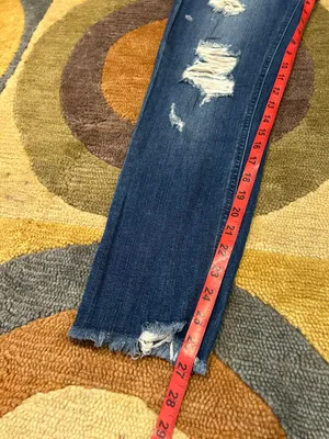 JBD Just Black Denim Jeans Distressed Frayed Cropped Size 27 Waist thumbnail 2