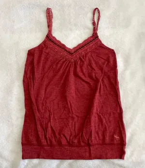 Abercrombie Red Lace Tank Top thumbnail 1