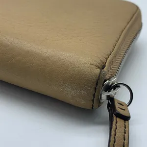 Coach tan and brown leather zip around wallet thumbnail 15