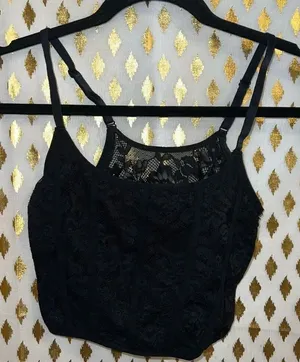 Colsie bralette racer back black lace size S thumbnail 1