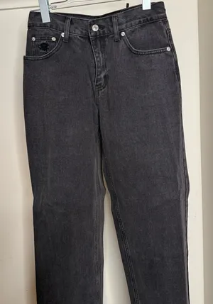 White Fox Boutique Acid Black High Rise Jeans thumbnail 1