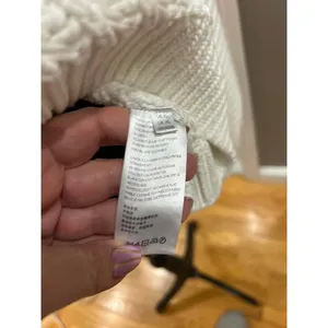 Free People White Chunky Knit Sweater XL thumbnail 3