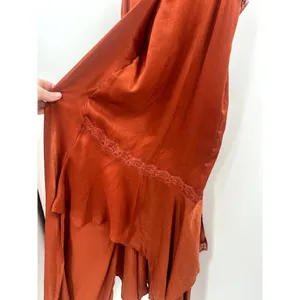 Altar'd State Burnt Orange Lace Fairycore Maxi Dress Size Large thumbnail 5