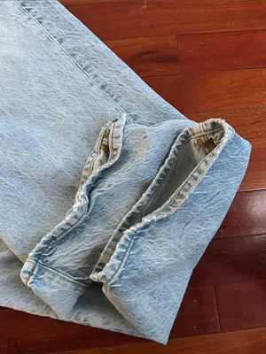 We The Free People Astoria Wide Leg Jeans Light Wash Blue 90s Size 30 thumbnail 7