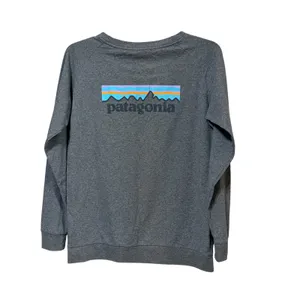 Patagonia Responsibili-Tee Long Sleeve Grey P-6 Logo Graphic Shirt Womens XS thumbnail 2