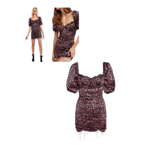 For Love and Lemons Melrose Pink Floral Ruched Mini Cocktail Dress Size XL thumbnail 5
