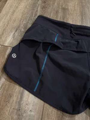 Lululemon midnight navy speed shorts size 6 thumbnail 5