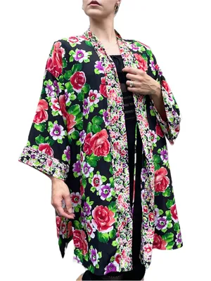 Vintage Victoria’s Secret Floral Satin Robe OS thumbnail 2