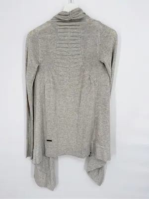 Lululemon Live Healthy Wrap Cardigan Grey Cashmere Bamboo Blend Size 4 thumbnail 4