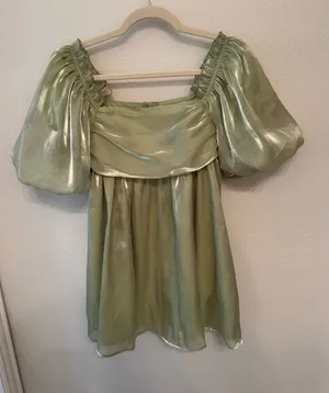 Metallic Green Dress thumbnail 1
